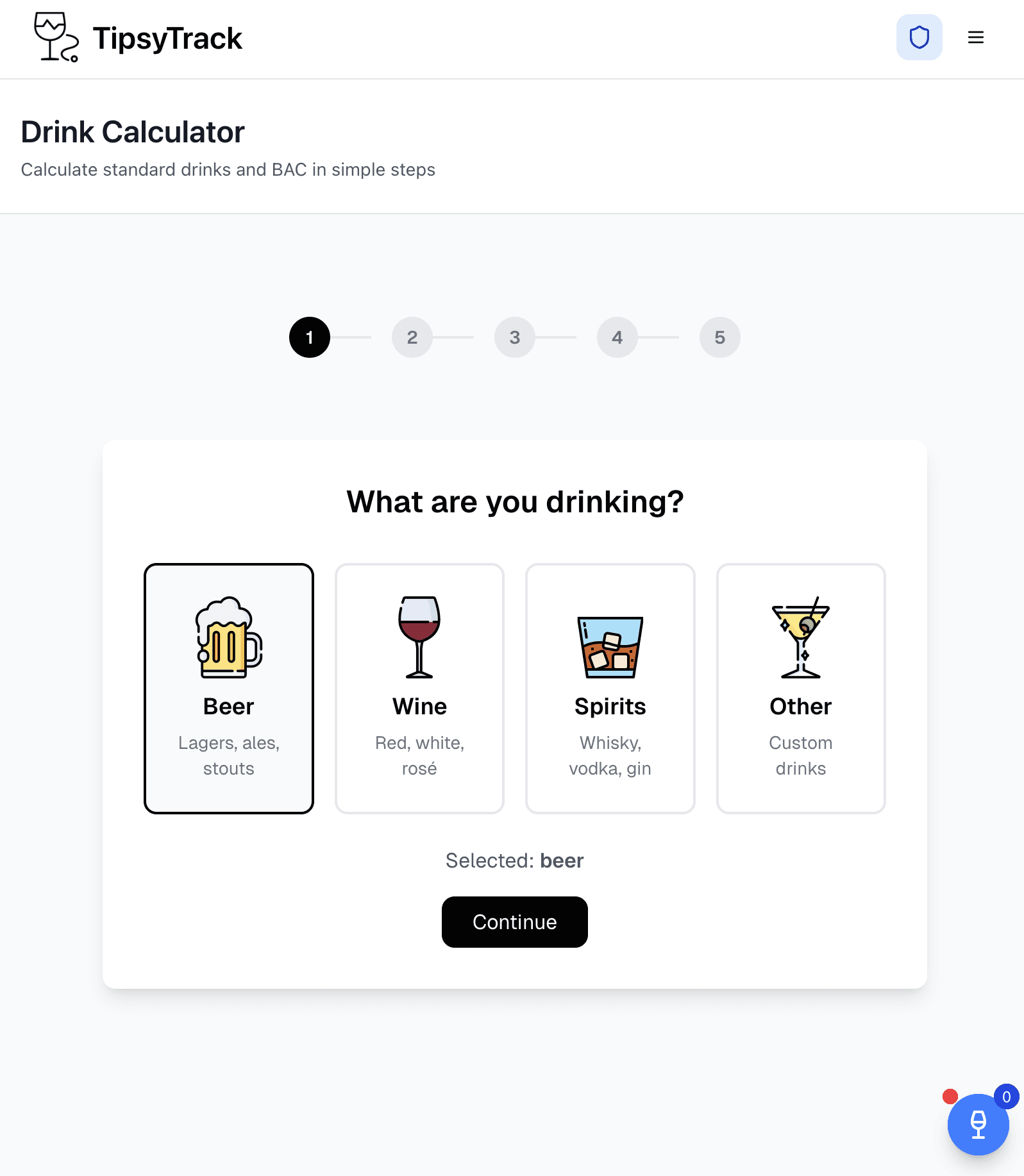 Drink Calculator screenshot
