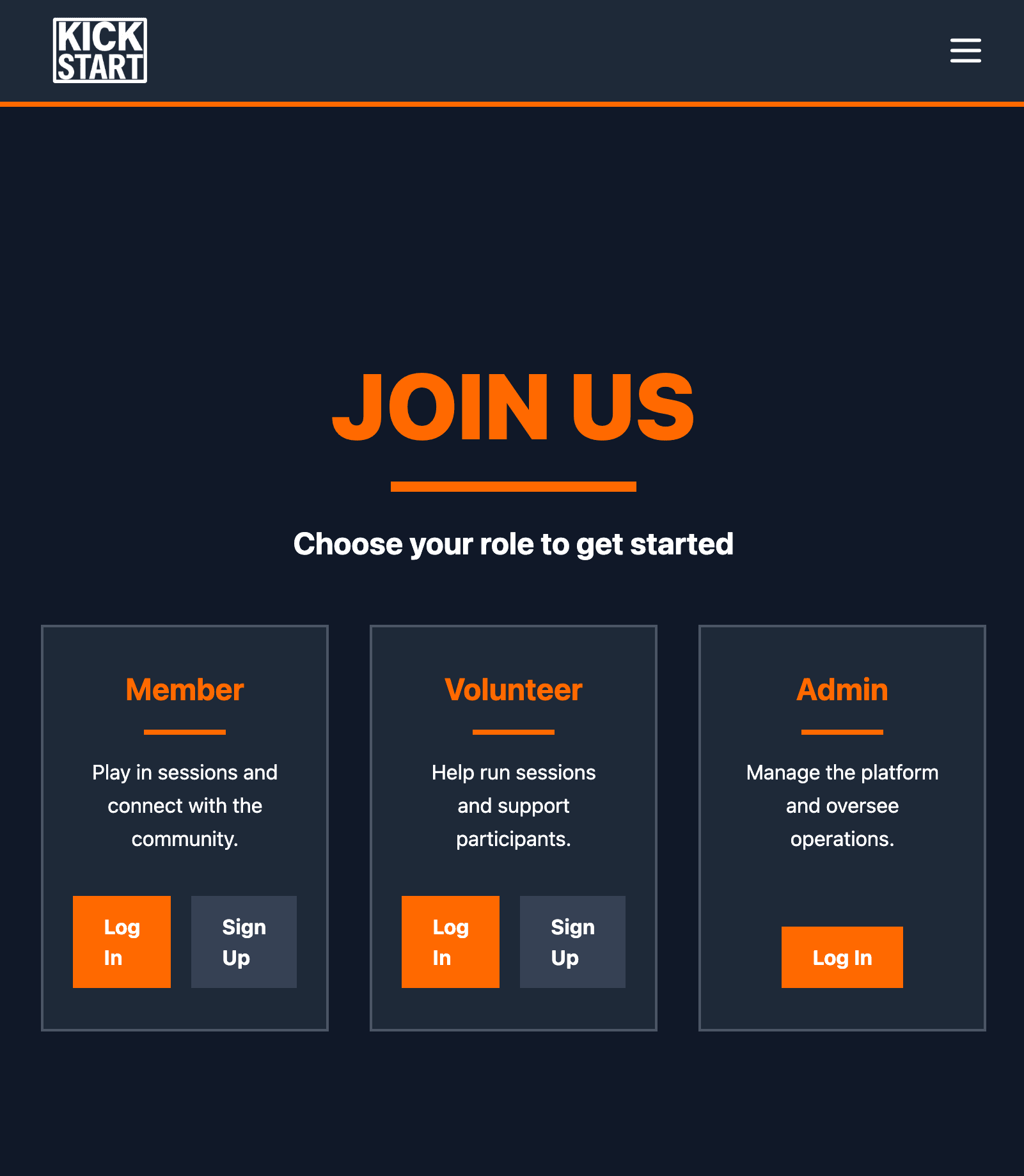 Volunteer Portal screenshot