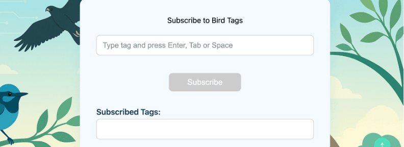 Bird Tag Subscriptions & Notifications screenshot